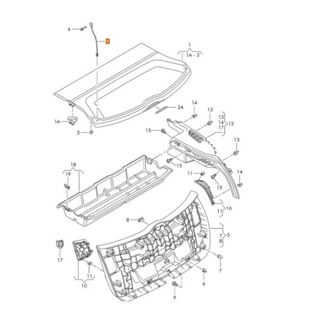 6j0863447a 9b9 banda original de bandeja SEAT IBIZA