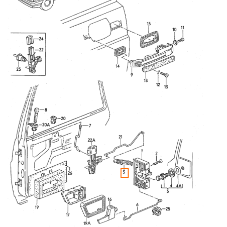 323839080 CASQUILLO SEGURO PUERTA ORIGINAL  SEAT VW